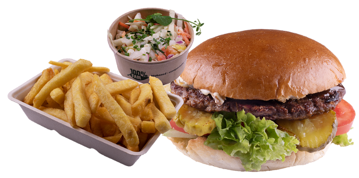 Broodje hamburger speciaal menu