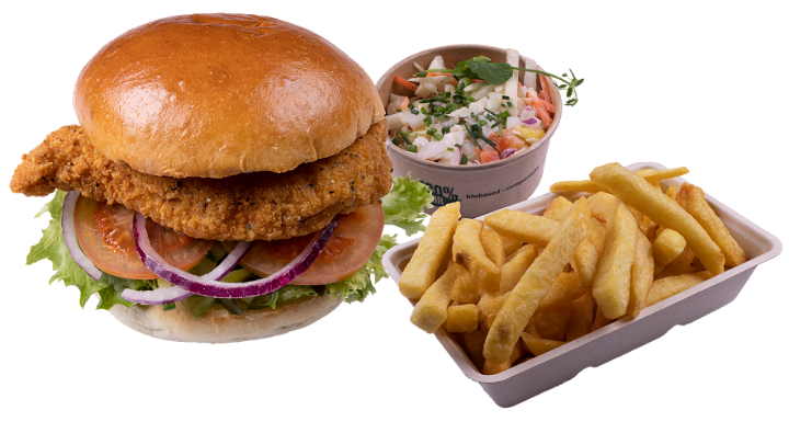 Crispy chicken burger menu