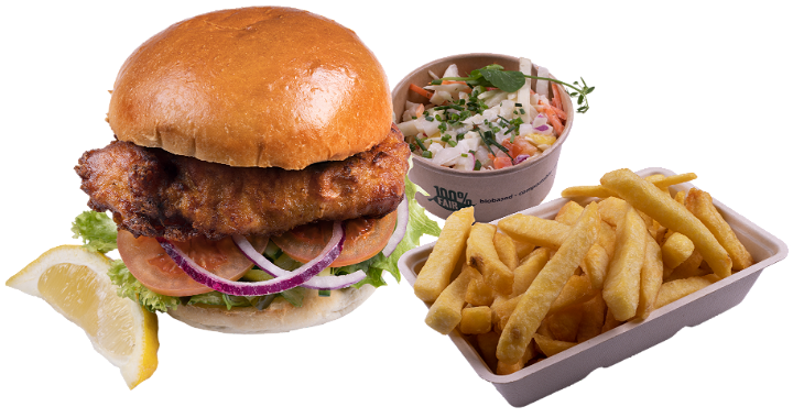 Fish burger menu